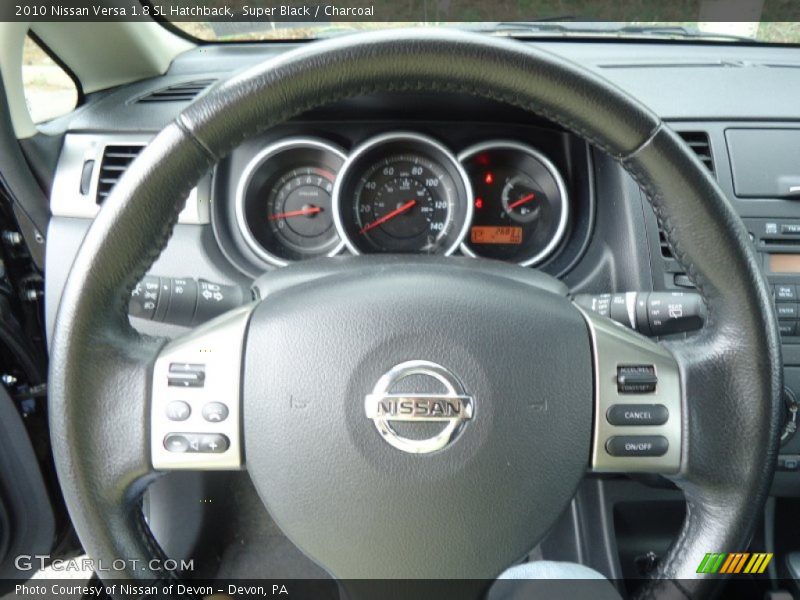 Super Black / Charcoal 2010 Nissan Versa 1.8 SL Hatchback