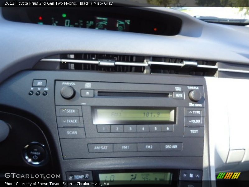 Black / Misty Gray 2012 Toyota Prius 3rd Gen Two Hybrid