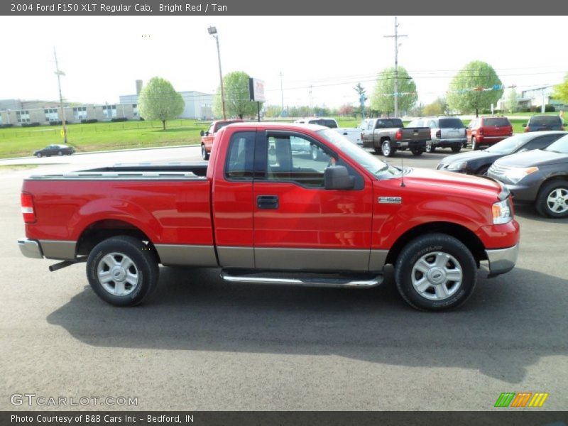 Bright Red / Tan 2004 Ford F150 XLT Regular Cab