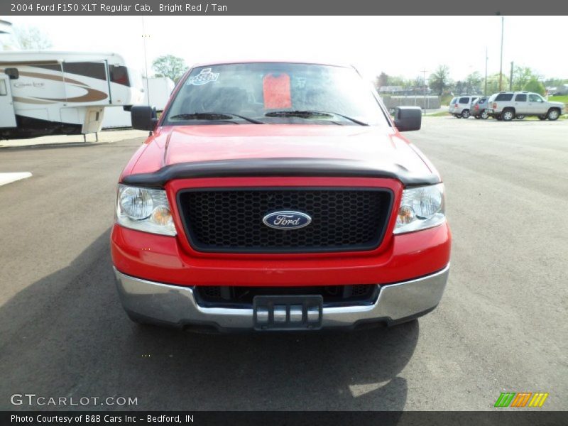 Bright Red / Tan 2004 Ford F150 XLT Regular Cab