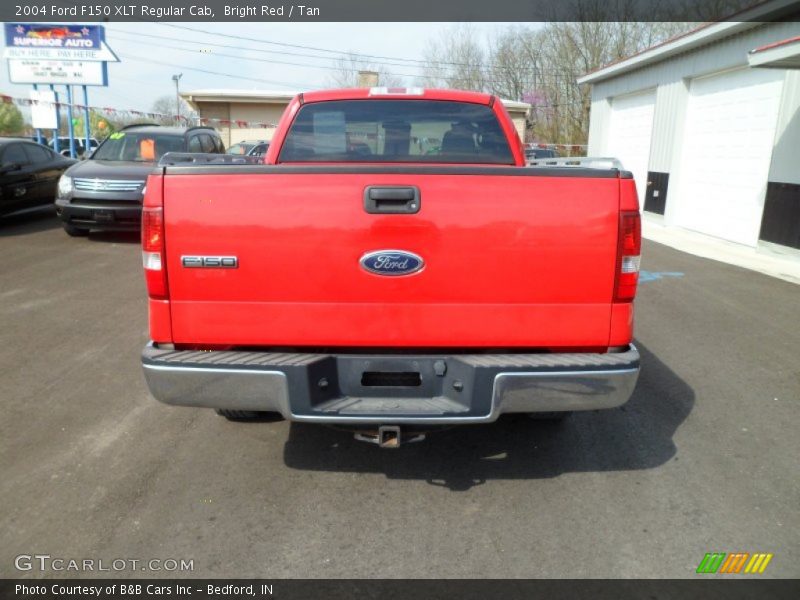 Bright Red / Tan 2004 Ford F150 XLT Regular Cab