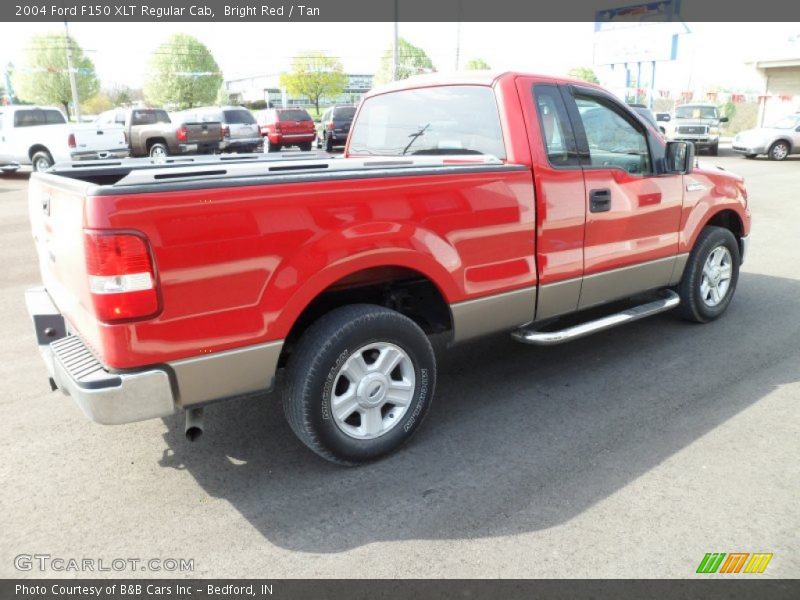 Bright Red / Tan 2004 Ford F150 XLT Regular Cab