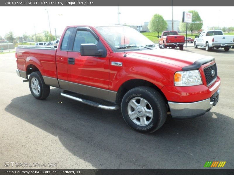 Bright Red / Tan 2004 Ford F150 XLT Regular Cab