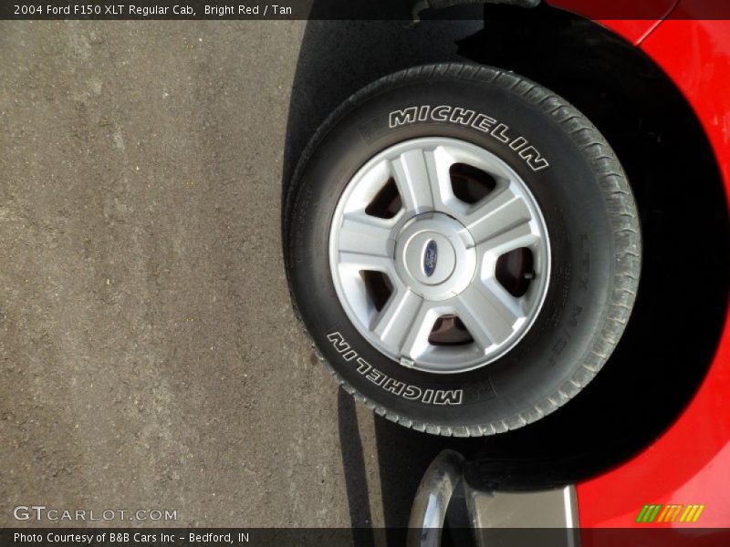 Bright Red / Tan 2004 Ford F150 XLT Regular Cab
