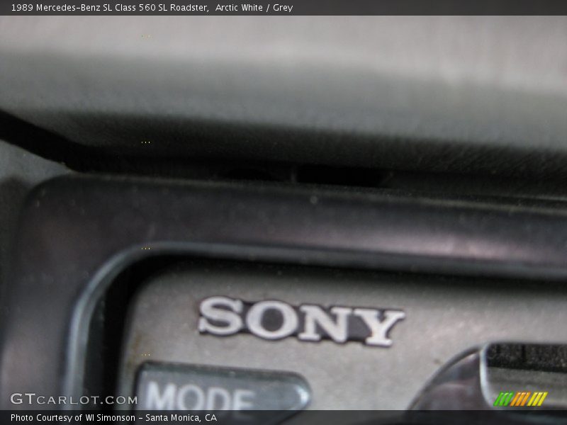 Arctic White / Grey 1989 Mercedes-Benz SL Class 560 SL Roadster