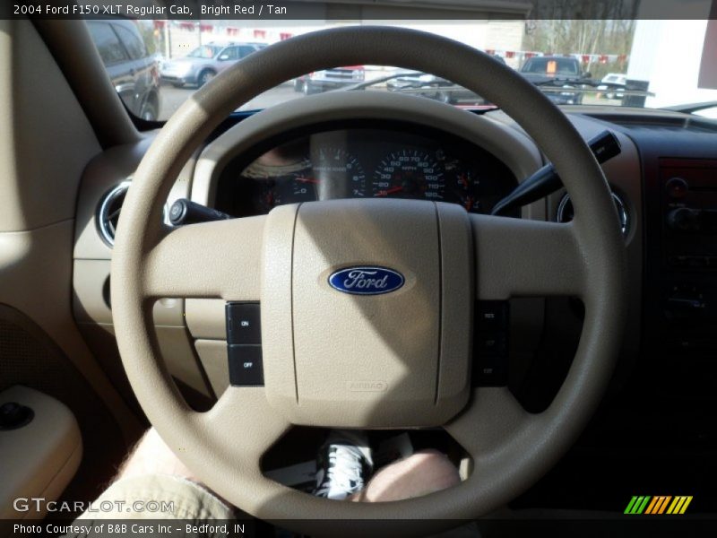 Bright Red / Tan 2004 Ford F150 XLT Regular Cab