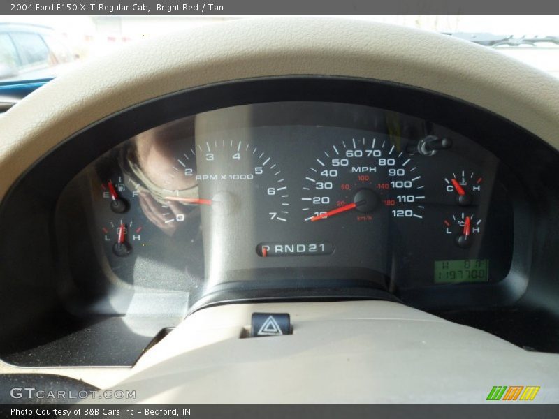 Bright Red / Tan 2004 Ford F150 XLT Regular Cab