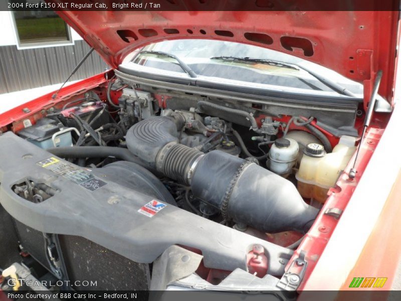 Bright Red / Tan 2004 Ford F150 XLT Regular Cab