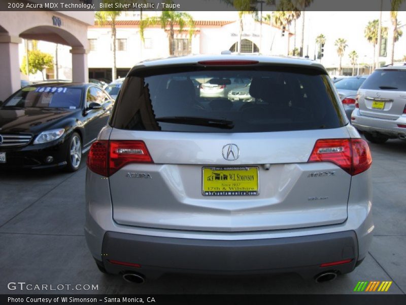 Billet Silver Metallic / Taupe 2009 Acura MDX Technology