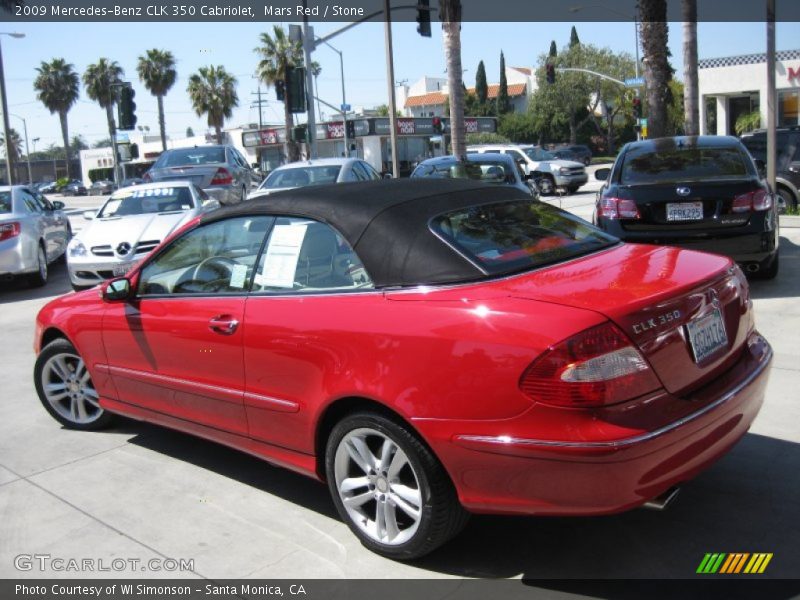 Mars Red / Stone 2009 Mercedes-Benz CLK 350 Cabriolet