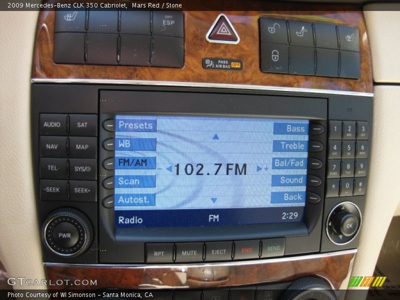 Mars Red / Stone 2009 Mercedes-Benz CLK 350 Cabriolet