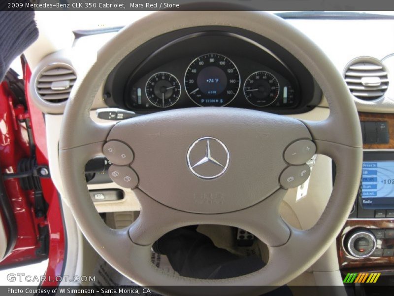 Mars Red / Stone 2009 Mercedes-Benz CLK 350 Cabriolet