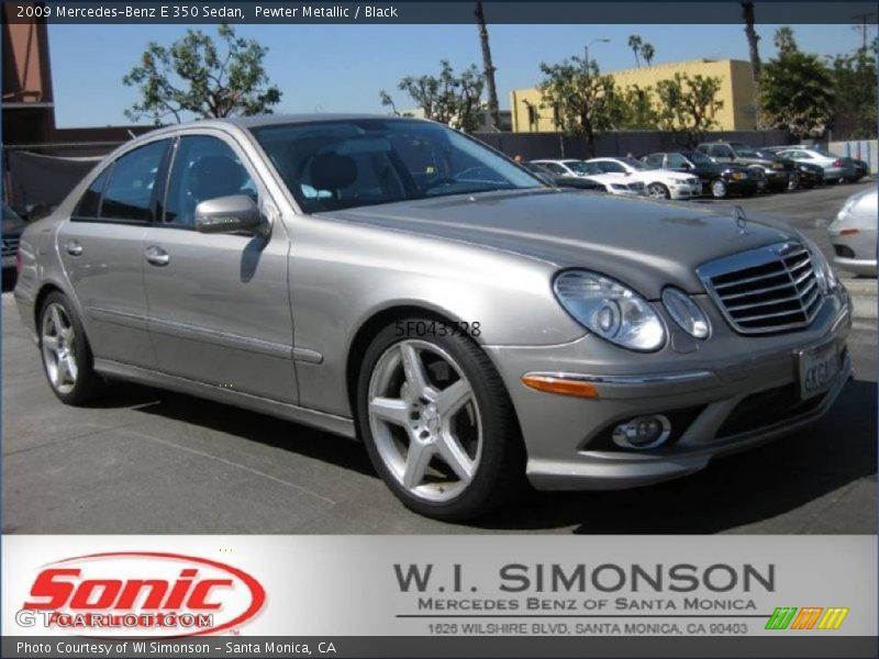 Pewter Metallic / Black 2009 Mercedes-Benz E 350 Sedan