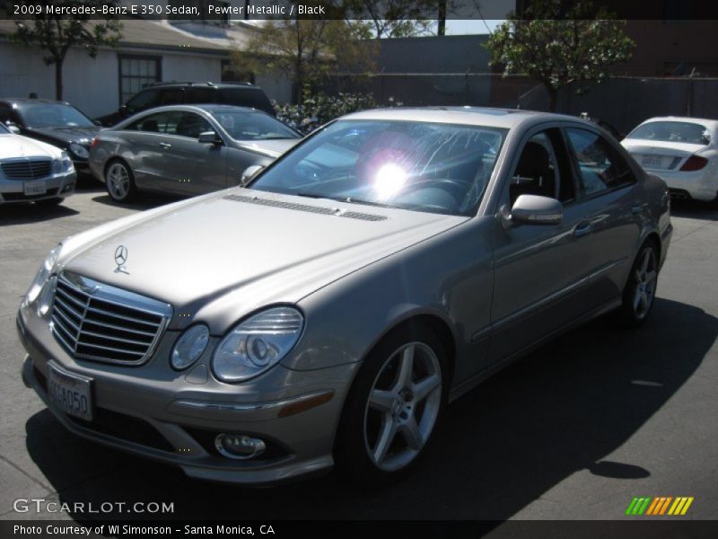 Pewter Metallic / Black 2009 Mercedes-Benz E 350 Sedan