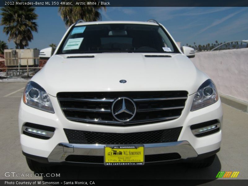 Arctic White / Black 2012 Mercedes-Benz ML 350 4Matic