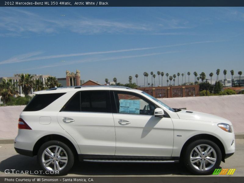 Arctic White / Black 2012 Mercedes-Benz ML 350 4Matic
