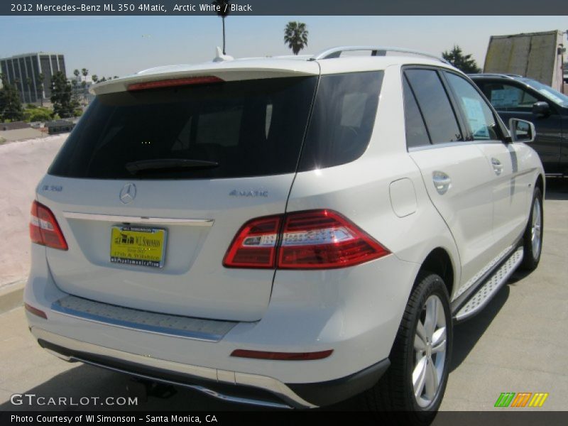Arctic White / Black 2012 Mercedes-Benz ML 350 4Matic