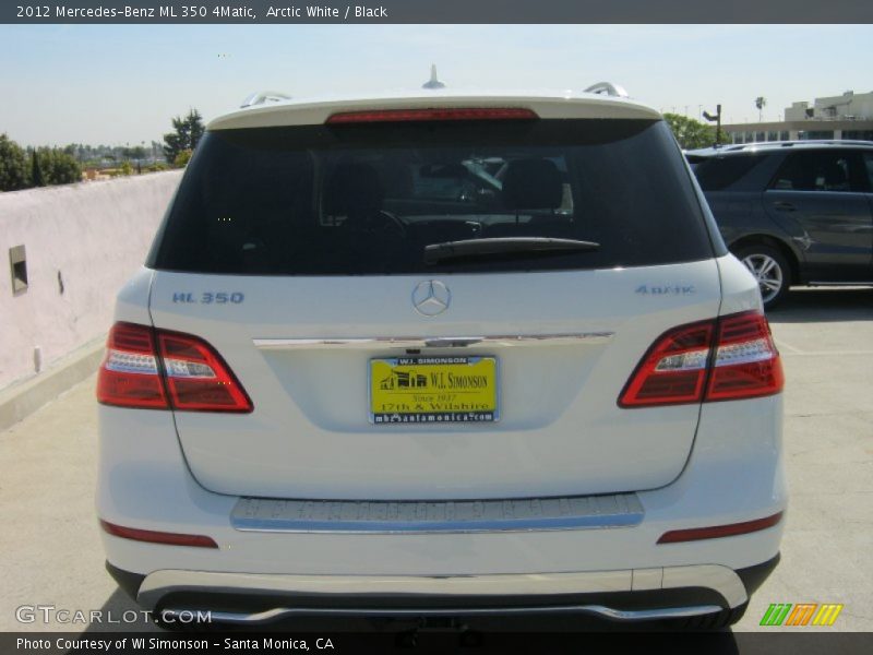 Arctic White / Black 2012 Mercedes-Benz ML 350 4Matic