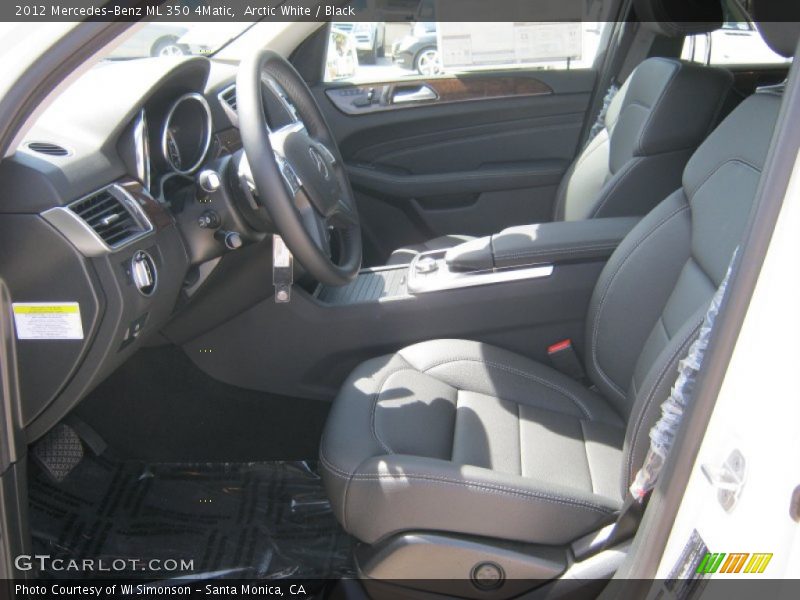 Arctic White / Black 2012 Mercedes-Benz ML 350 4Matic