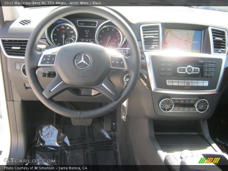Arctic White / Black 2012 Mercedes-Benz ML 350 4Matic