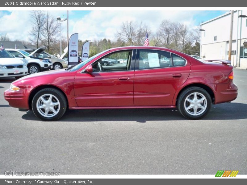 Ruby Red / Pewter 2001 Oldsmobile Alero Sedan