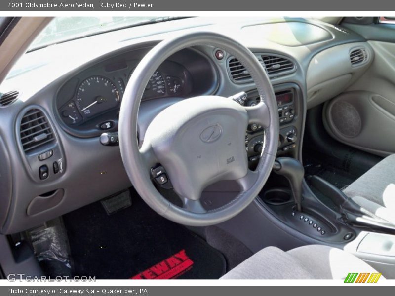 Ruby Red / Pewter 2001 Oldsmobile Alero Sedan