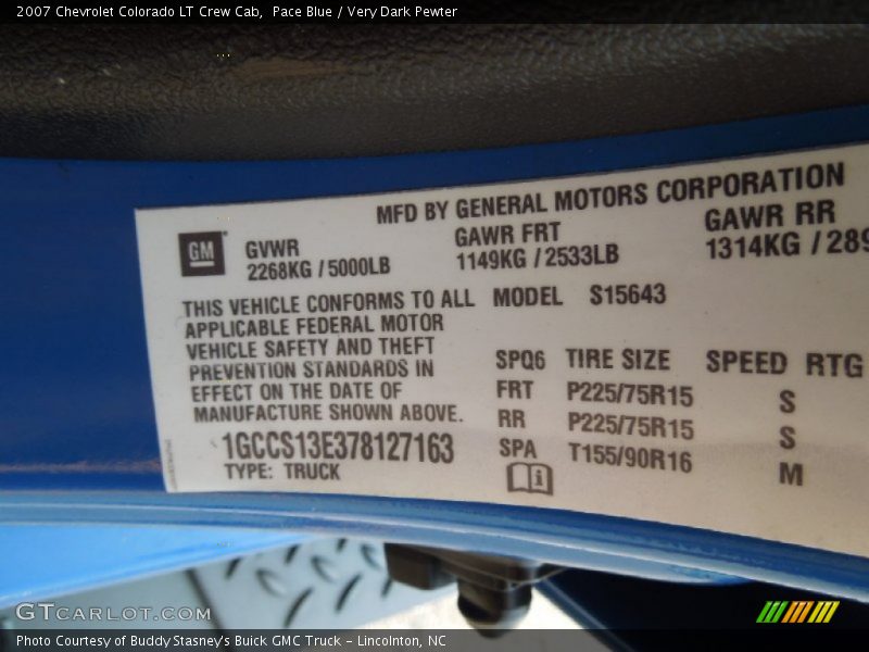 Pace Blue / Very Dark Pewter 2007 Chevrolet Colorado LT Crew Cab
