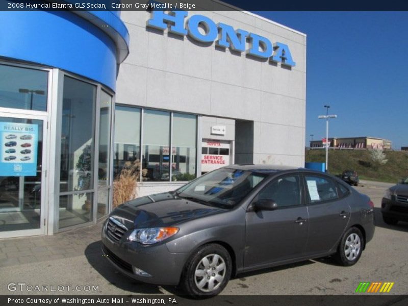 Carbon Gray Metallic / Beige 2008 Hyundai Elantra GLS Sedan