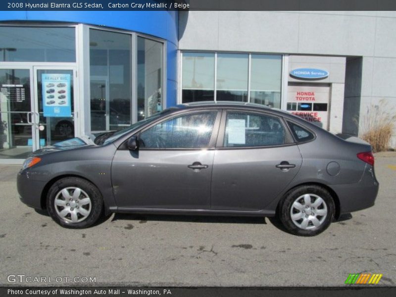 Carbon Gray Metallic / Beige 2008 Hyundai Elantra GLS Sedan