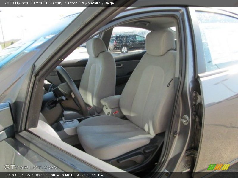 Carbon Gray Metallic / Beige 2008 Hyundai Elantra GLS Sedan