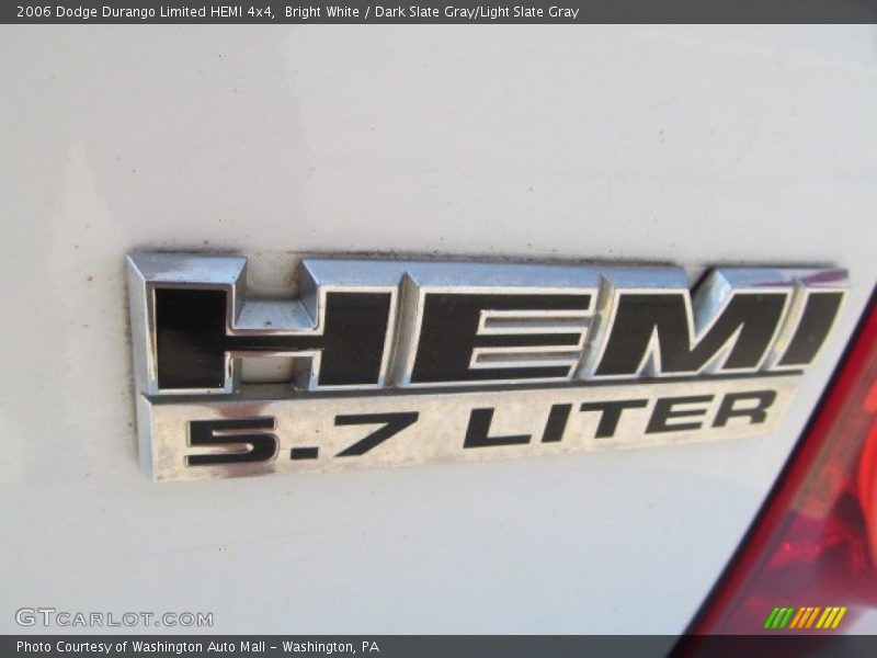 Bright White / Dark Slate Gray/Light Slate Gray 2006 Dodge Durango Limited HEMI 4x4