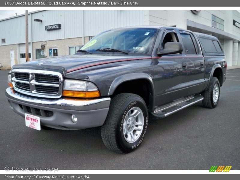 Graphite Metallic / Dark Slate Gray 2003 Dodge Dakota SLT Quad Cab 4x4