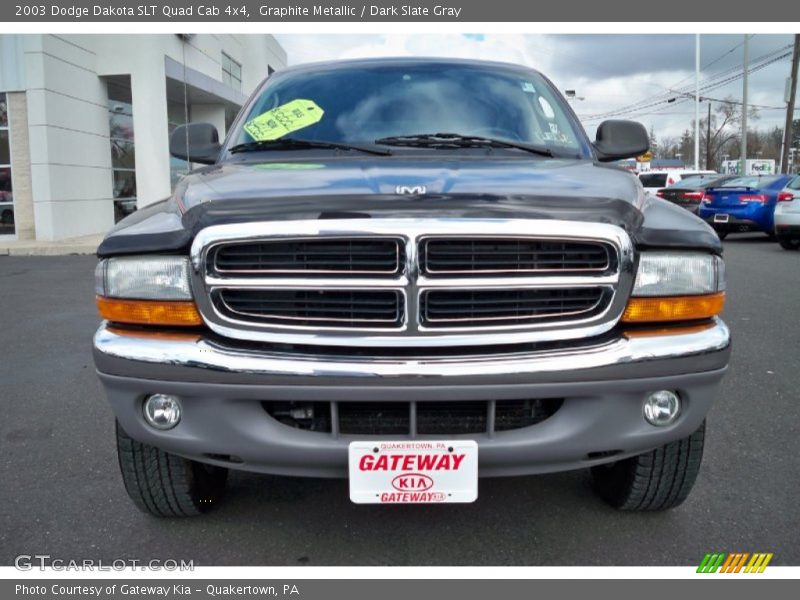 Graphite Metallic / Dark Slate Gray 2003 Dodge Dakota SLT Quad Cab 4x4