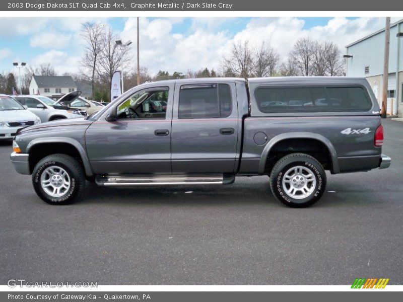 Graphite Metallic / Dark Slate Gray 2003 Dodge Dakota SLT Quad Cab 4x4
