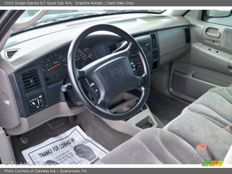 Graphite Metallic / Dark Slate Gray 2003 Dodge Dakota SLT Quad Cab 4x4