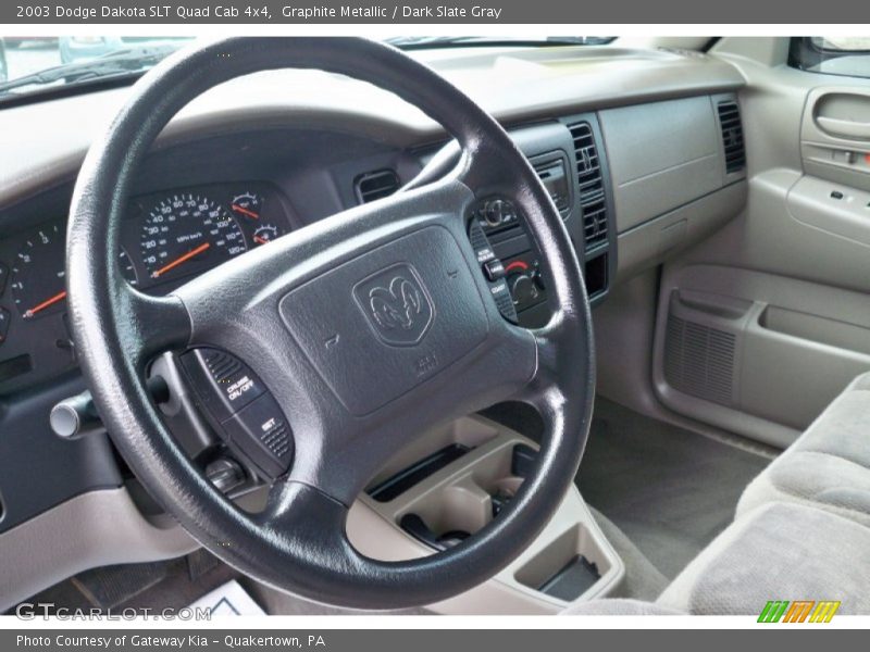 Graphite Metallic / Dark Slate Gray 2003 Dodge Dakota SLT Quad Cab 4x4