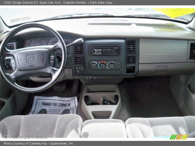 Graphite Metallic / Dark Slate Gray 2003 Dodge Dakota SLT Quad Cab 4x4