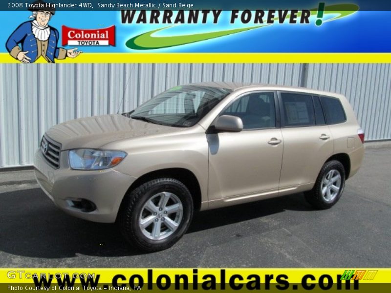Sandy Beach Metallic / Sand Beige 2008 Toyota Highlander 4WD