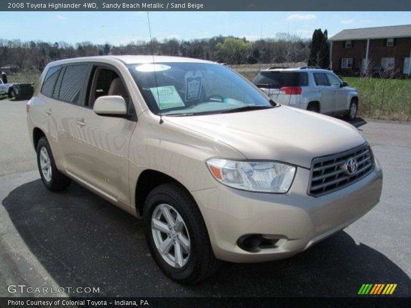 Sandy Beach Metallic / Sand Beige 2008 Toyota Highlander 4WD