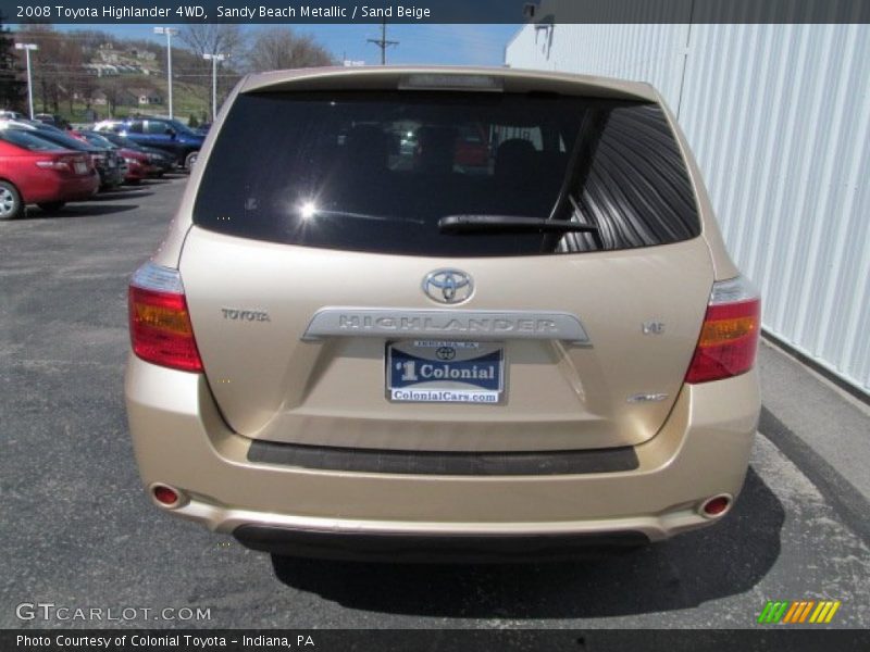 Sandy Beach Metallic / Sand Beige 2008 Toyota Highlander 4WD