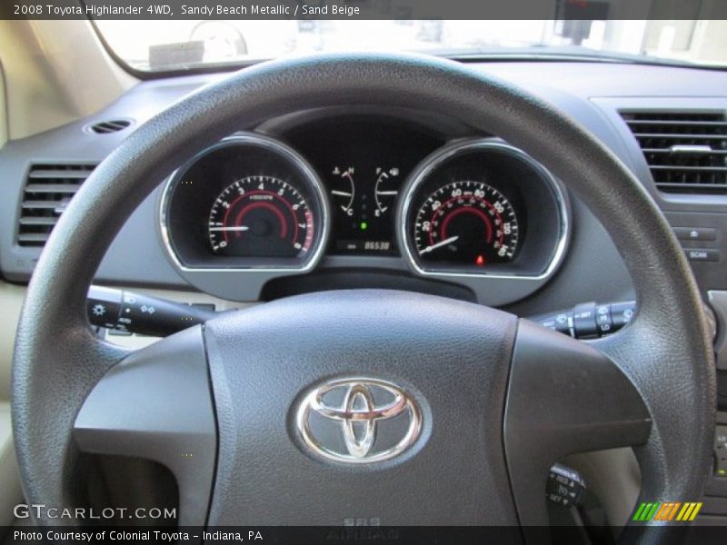 Sandy Beach Metallic / Sand Beige 2008 Toyota Highlander 4WD