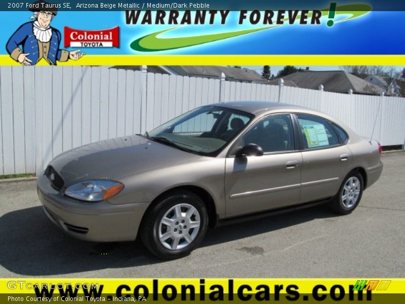 Arizona Beige Metallic / Medium/Dark Pebble 2007 Ford Taurus SE