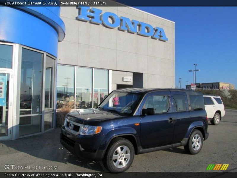 Royal Blue Pearl / Titanium 2009 Honda Element EX AWD
