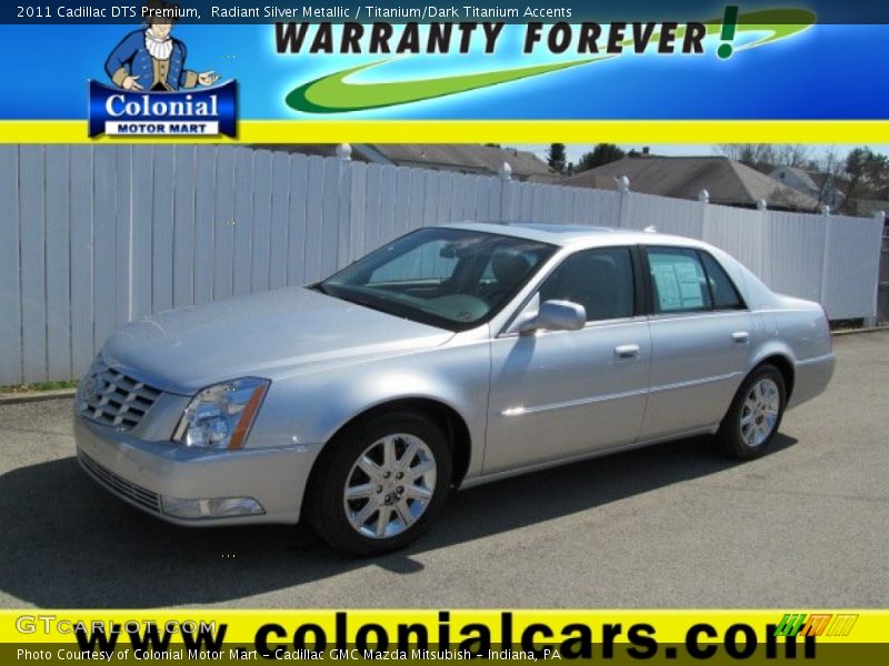Radiant Silver Metallic / Titanium/Dark Titanium Accents 2011 Cadillac DTS Premium