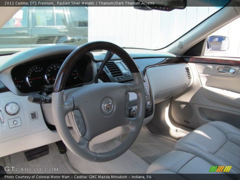 Radiant Silver Metallic / Titanium/Dark Titanium Accents 2011 Cadillac DTS Premium
