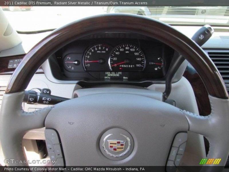 Radiant Silver Metallic / Titanium/Dark Titanium Accents 2011 Cadillac DTS Premium