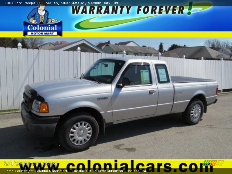 Silver Metallic / Medium Dark Flint 2004 Ford Ranger XL SuperCab