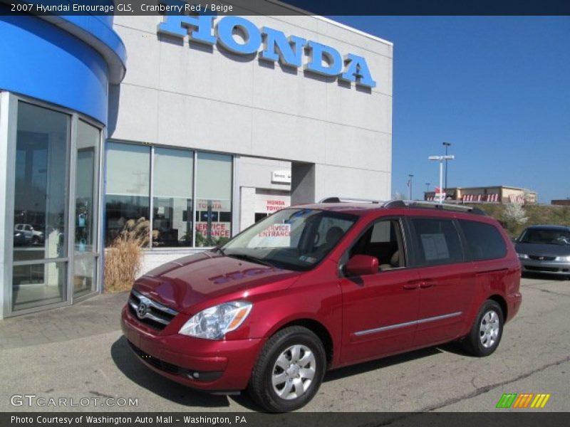 Cranberry Red / Beige 2007 Hyundai Entourage GLS