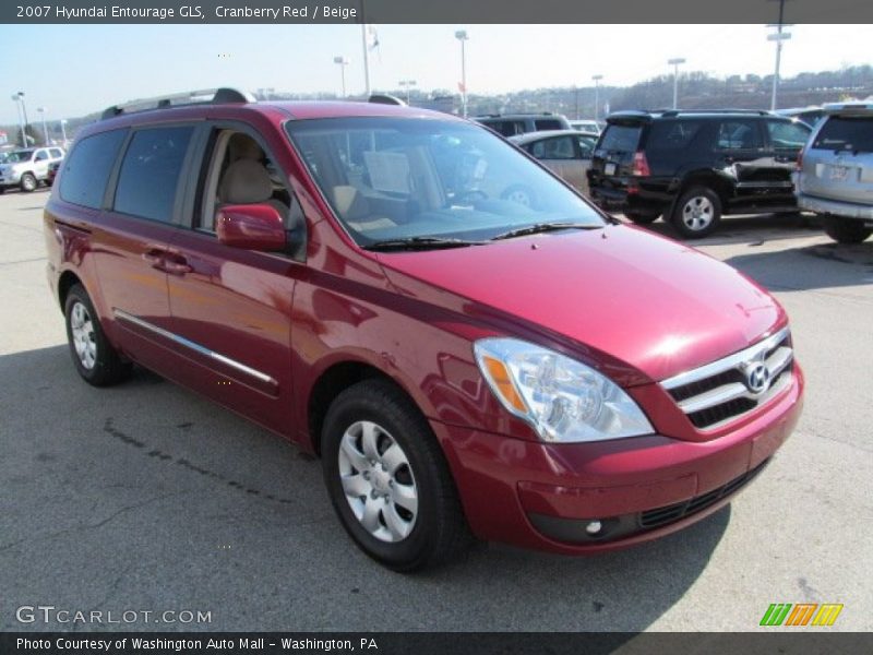 Cranberry Red / Beige 2007 Hyundai Entourage GLS