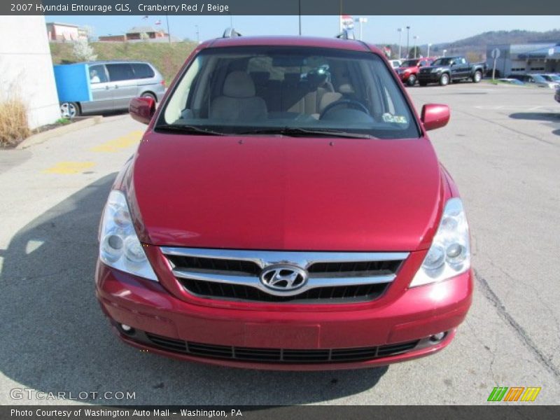 Cranberry Red / Beige 2007 Hyundai Entourage GLS